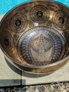 Bol Chantant Tibétain - Cho-pa Gravé avec symbole sacrée 17 cm