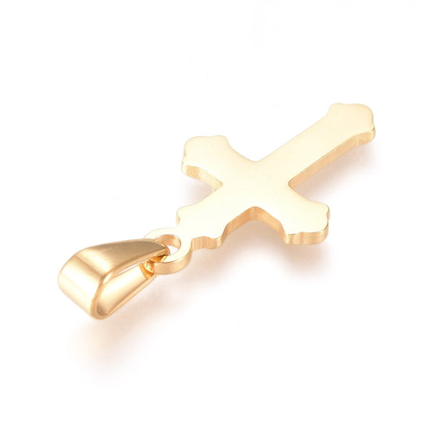Pendentif Croix Police Soul - Acier Inoxydable Avec Cordon Cuir, Neuf Avec étiquettes