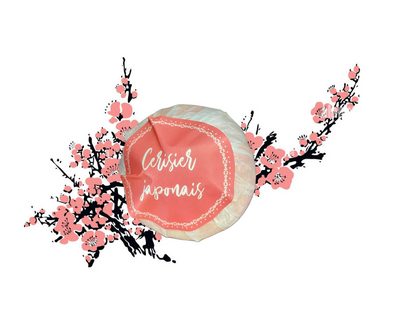 Bombe de bain senteur cerisier japonais / avec bijou surprise