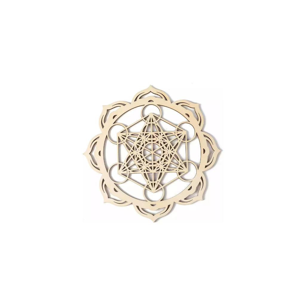 Plaque Métatron et lotus 20 cm