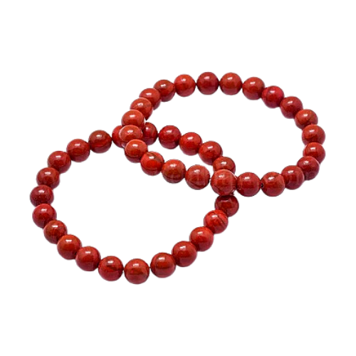 Bracelet élastique jaspe rouge naturelle